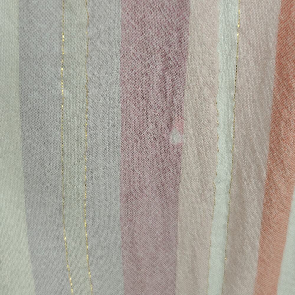 Rails Amaya Juliette Stripe Dress Sz Medium Pink Gauzy Cotton Beach Summer FLAW - Picture 4 of 11